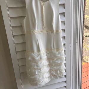 BCBGMaxAzria Ivory Ruffle Dress